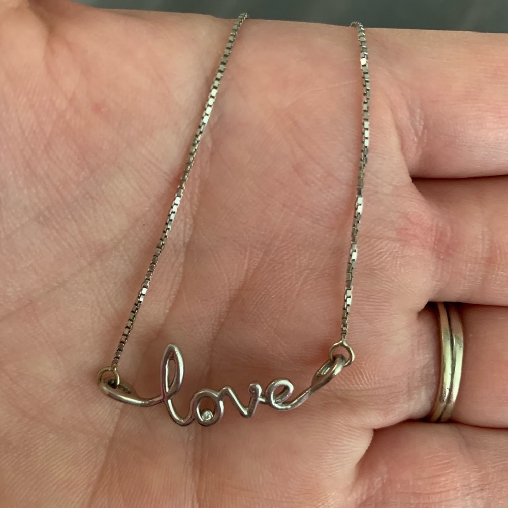 Avanessi “love” Necklace - White Gold & Diamond